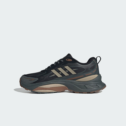 adidas MTS PRO缓震回弹拒水防泼休闲跑步鞋男女阿迪达斯轻运动   常春藤绿/一号黑/货物褐   40.5