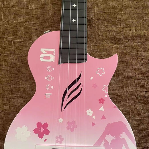 enyaNova U初音未来联名碳纤维儿童小吉他初学者尤克里里 蓝色[+可水洗原装琴包]