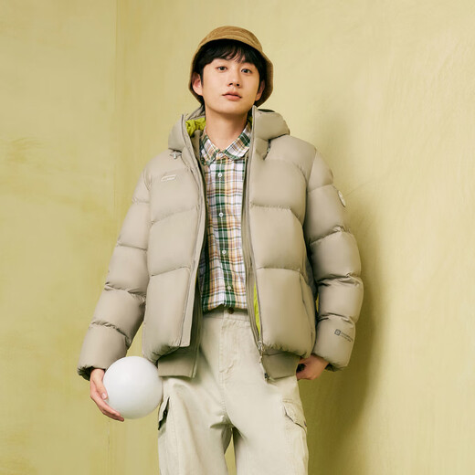 雪中飞2025新款男士短款户外高充绒连帽羽绒服潮流面包加厚舒适外套 天冰绿|4867 XL /175/96A