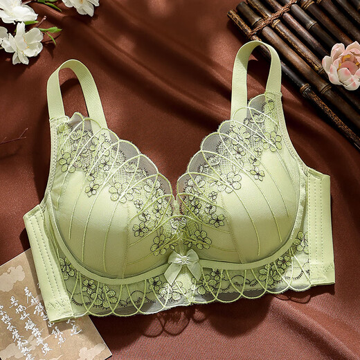 Modale bestickte kleine Brüste sehen groß aus und sammelte Unterwäsche für Frauen, Top-Kollektion Brusthebung und Anti-SAGGING-Einstellungstyp Stahlringless BH, Einzelstück 70a 32/B