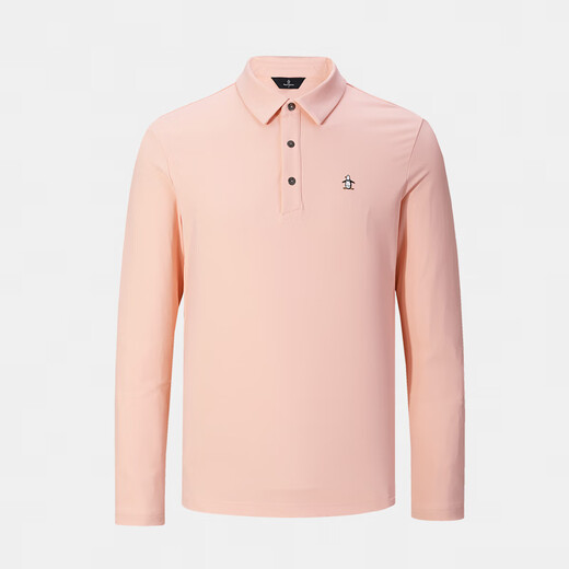 万星威（Munsingwear）高尔夫男士夏季薄款防晒长袖t恤休闲运动POLO衫 R653/粉色 L