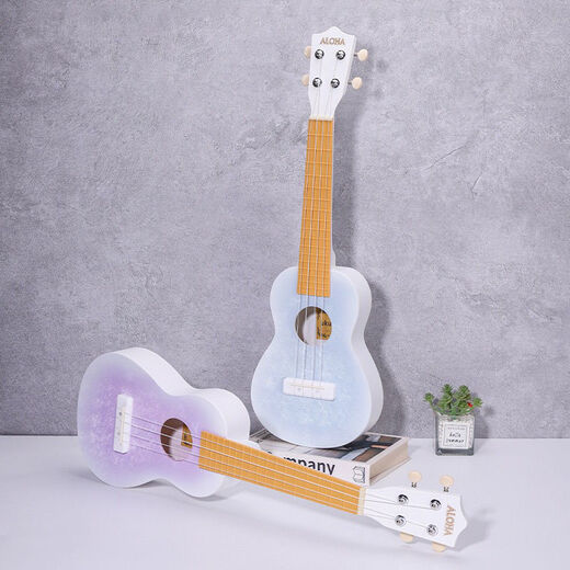 Ibanez23寸尤克里里ukulele可弹奏乐器小吉他礼物尤克里里冰花高级配色 23寸冰花蓝