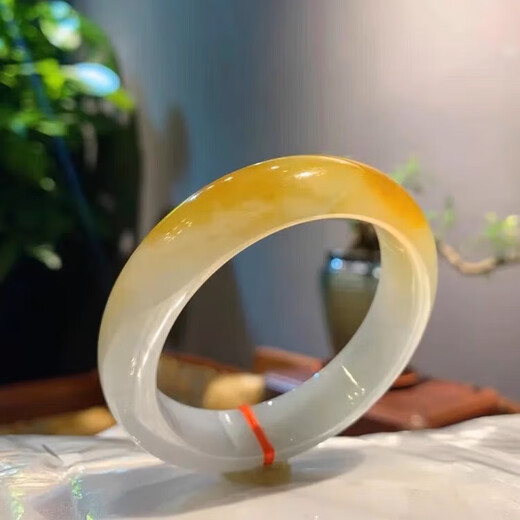 Jade Bracelet Yellow Jade Bracelet Jade Bracelet Ice Bracelet Peace Bracelet Laokeng Jade Chicken Oil Topaz Bracelet Authentic 56 Ring