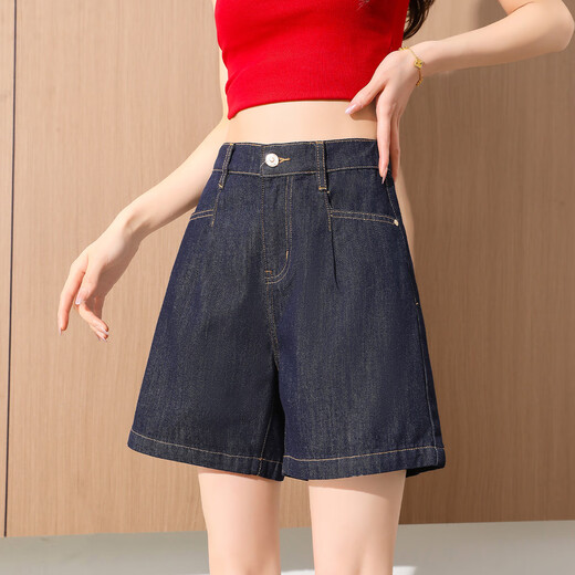 Tang Lion (Tonlion) 2025 Summer de estilo coreano para mujeres Versátiles de color sólido versátil pantalones de patas de cabeza directa para mujeres delgadas de mezclilla de línea brillante delgada