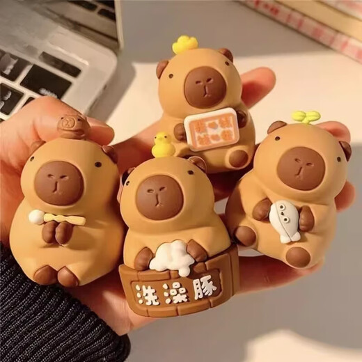 女生礼物卡皮巴拉盲盒豚鼠玩偶模型摆件桌面摆件小水豚卡通摆件玩 养生时间【一个装卡皮巴拉】3892 还剩00:10:25 活动中：卡皮巴拉
