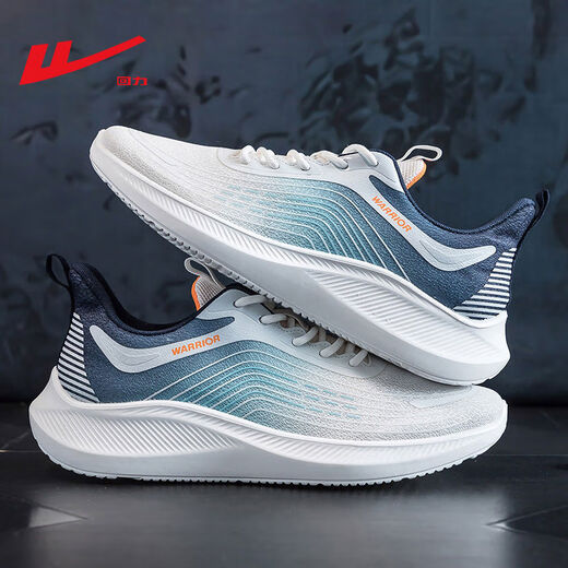Yiyered Yiyered Men's Shoes 2025 Spring Новая спортивная обувь Мужская универсальная удобная мягкая подошва кроссовки весна и осень -дышащие туфли сетки белый апельсин синий 1289 модернизированная модель 39
