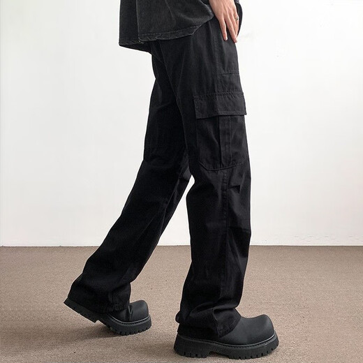 Katuchi japonais rétro paratrooper pantalon de travail masculin en liberté lâche High Street Cleantfit Straight décontracté pantalon long au large de White XL