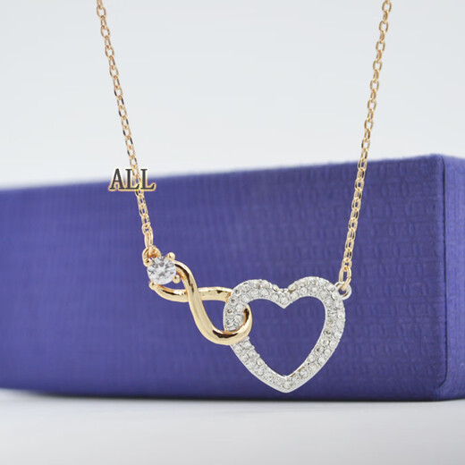CAOX Wang Yibo's same style eternal love heart-shaped necklace for women infinite 8-word love pendant clavicle chain rose gold rose gold necklace 5518865