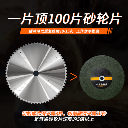 马达京金属冷切锯片10寸14寸切铁锯片钢筋切割片建筑螺纹钢材冷切片铁成 1050型手持切锯片  5寸 145*36齿 1片