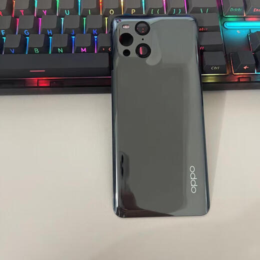 OPPO is suitable for Findx3 original back cover findx3pro mobile phone glass back case findx3 ceramic rear screen Find x3-x3pro universal back cover mirror black single rear