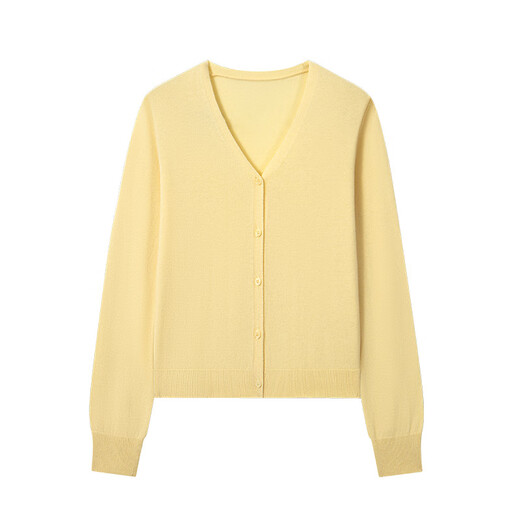 ROMON sweater women merino 100% wool 2025 spring and autumn new style V-neck sweater jacket women layered top Space red L
