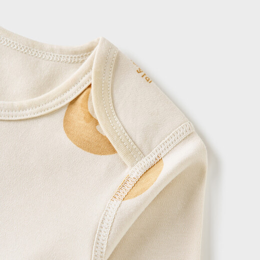 Tongtai (TONGTAI) baby underwear, spring and autumn pure cotton baby jumpsuit, newborn clothes, romper, pajamas, apricot color 73cm