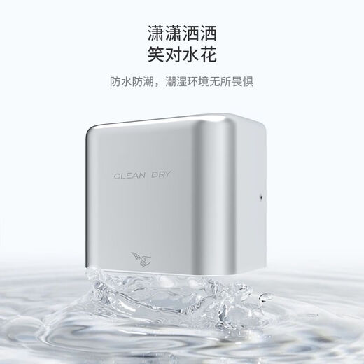 不锈钢厕所烘手器烘干机卫生间烘手机全自动感应干手器吹干手机 A3893白色不锈钢短款