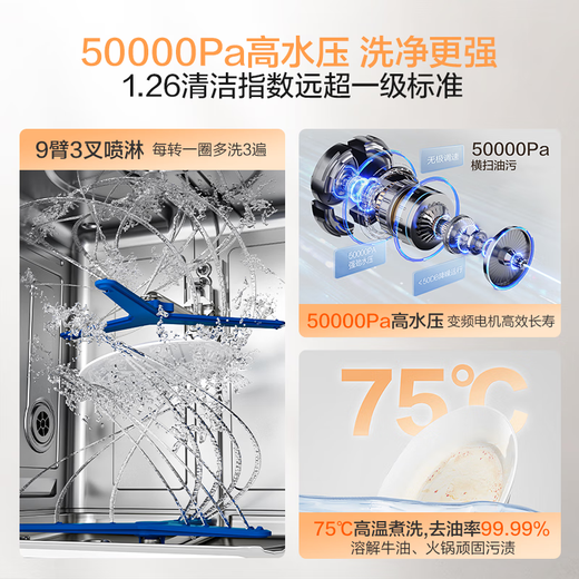 Boss large capacity cost-effective Xingchen dishwasher series W76B01A built-in dishwasher 17 sets + 3 UV disinfection independent hot air drying household zero bacteria dishwasher