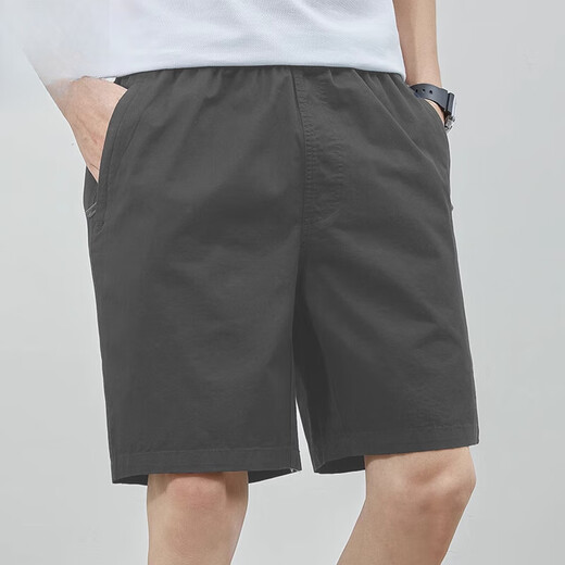 Hengyuanxiang 2025 Men's Summer New Business Casual Shorts Loose Straight Fashion Thin Medium Pants Quarter Pants Father's Day 9224 Army Green 4XL Recommended 190-210Jin Jin equals 0.5 kg