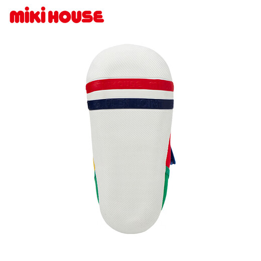 MIKIHOUSE Japanese-made baby toddler shoes for boys and girls, four-season antibacterial and antiviral rainbow color matching British style casual fashion multi-color one section 12.5 (suitable for feet 12cm long)