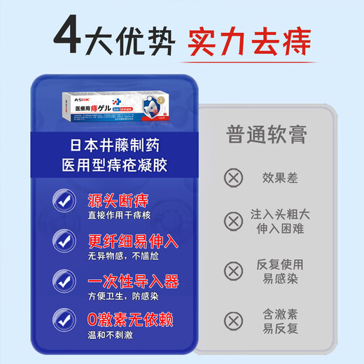 ASHK Hemorrhoid Cream eliminates hemorrhoids, removes the inside and outside of the ball, mixes hemorrhoid medicine, anal itching, no odor 15g*3 boxes