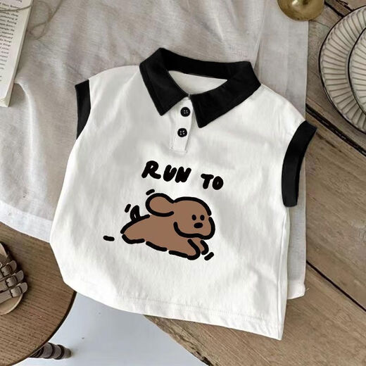 Ttpmer Baby Cartoon Baumwolle Polo Weste Kinder Sommer lässige Jungen und Mädchen weiß [Baumwolle] C694-6 Graffiti 66 Leicht fette Kontaktkundendienst Vorschläge