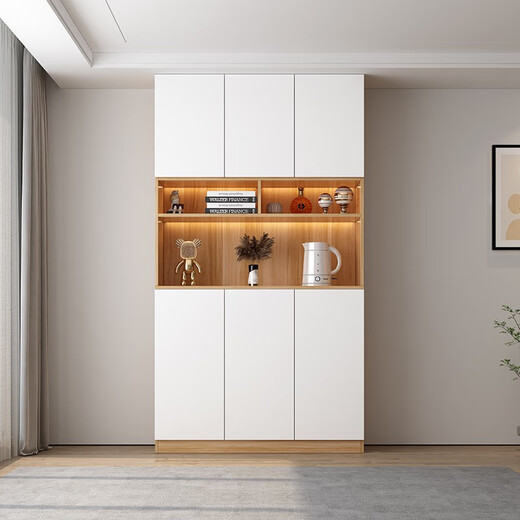 Sideboard cabinet wall integrated display cabinet modern simple storage cabinet household wine cabinet tea cabinet storage storage cabinet style 15280*40*220 SF Express installation
