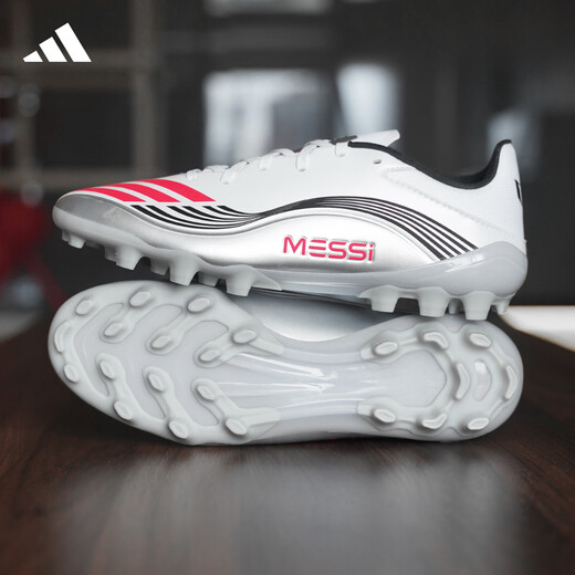 Adidas Tannoy Football Adidas F50 LEAGUE 2G/3G Messi AG mid-range grass football shoes JP7462 white red silver #JP7462 42 UK8 foot length 26.5cm