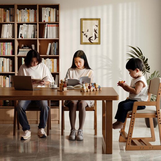 Mansfield all solid wood living room large long desk reading study table home double desk to living room table workbench all 3A grade rubber wood 160*80cm walnut color