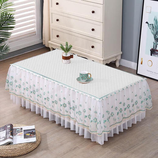 
New rectangular grilled stove cover electric oven cover tea table dustproof cover cloth mahjong table cloth can be customized pink little swan beige white cloth 13575-60cm high single layer yarn