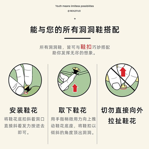 适配crocs洞洞鞋2025新款立体装饰可拆卸滴塑卡扣DIY配件鞋扣鞋花 掌门狗10颗 无规格