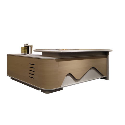 Kong Qiu Mingge light luxury boss desk desk high-end president office desk and chair combination simple modern executive desk executive desk 1.6 meters boss table single cabinet + chair