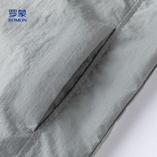 Romon Jacket Men's Fashion Basic Versatile Jacket Comfortable and Breathable Men's Lapel Outdoor Jacket