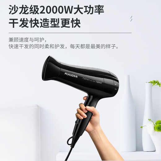 三选优品电吹风家用大功率2000W速干吹风机学生宿舍用折叠风筒fh6231 博锐吹风机/米白送免打孔 收纳架