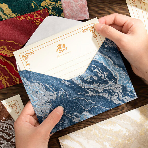 Snow Bunch of Gilt envelopped enveloppe lettre de papier ensemble rétro Bénédiction de peinture chaude Bénédiction de voeux manuscrit Réfession romantique LETT LOTRE POST CARTE POSTE CRÉATIVE INvitation créative Invitation Niche Papier spécial Plus Enveloppe de relief [9921] Rétro Système 1 Pack 3 Enveloppes 6 lettres papier LETTRE