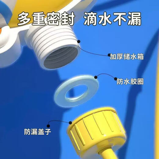 儿童背包水枪玩具抽拉式喷水男孩女孩夏天戏水泼水节神器儿童 约2500ml熊猫-9922