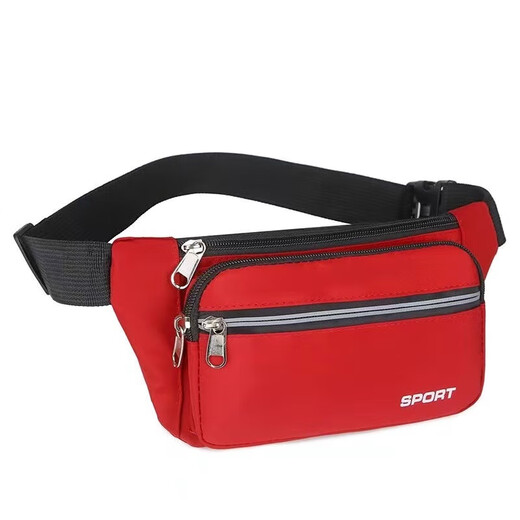 Waist bag, women's mobile phone bag, waterproof, wear-resistant, multi-functional, large-capacity cash register business bag, men's construction site work sports bag, waterproof four pockets - Purple