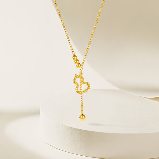 Saturday Fujinfu Gourd Pendant S925 Silver Necklace Crushed Ice Birthday Gift D0615917 40+5cm