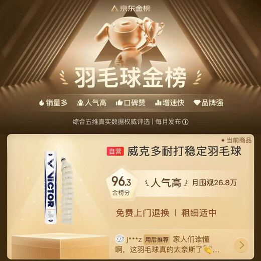 VICTOR Victory Badminton Durable and Stable Practice Ball LARK4 12 Pack