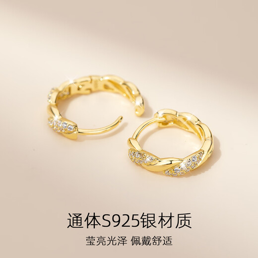 Qlady wrapped silver earrings silver earrings gold earrings women's unique beautiful earrings 2025 new high-end earring gift