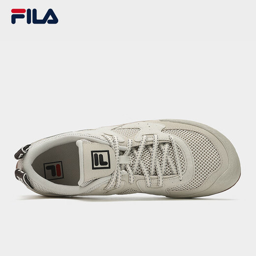 FILA 斐乐官方男鞋STEP复古运动鞋2025秋新款彩石鞋薄底鞋休闲鞋 燕麦棕-OM 42