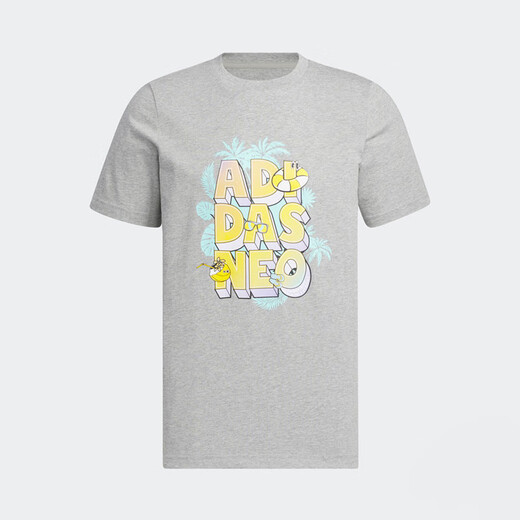 阿迪达斯 （adidas）男NEO透气圆领印花短袖T恤IP3887IP3886IP3884官方旗舰 IP3884 XXS 2XS