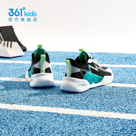 361 zapatos para niños para niños y niñas zapatos para correr deportivos para 2024 Summer Nuevos zapatos medianos y grandes para niños de carbono Negro/361 grados White/Water Lemon Green 34