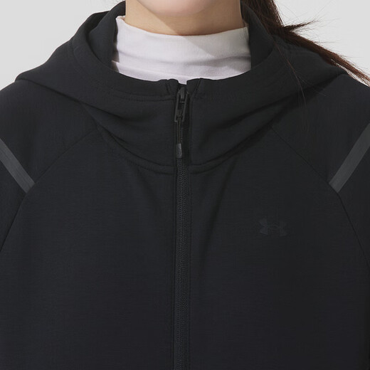 Under Armour Offizielle Frauenkleidung 2025 Sommer New Sportswear Outdoor lose komfortable, atmungsaktive Kapuzenjacke Strickjacke 1379842-001 S