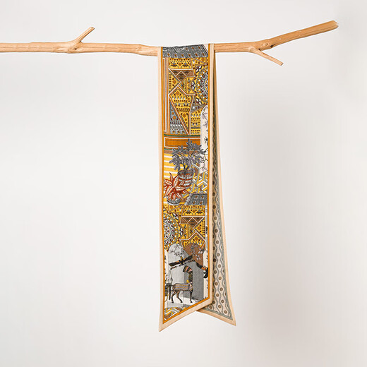 Hangzhou Silk Road Wool Imprimé Scarf Girl avec une petite diffusion d'écharouche à cravate haut de gamme Gift Deepning's Dinking Girlfriend Mom Anniversaire de Mom Elder