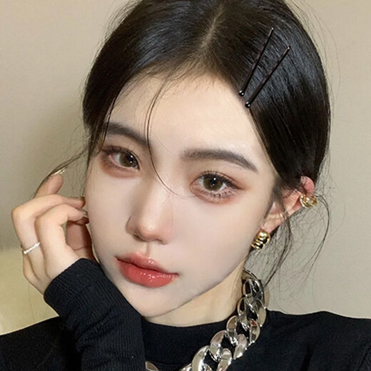 Jiaoxuefei black straight hairpins 100 straight hairpins, side clips for broken hair on the back of the head, bangs clips, hairpin clips