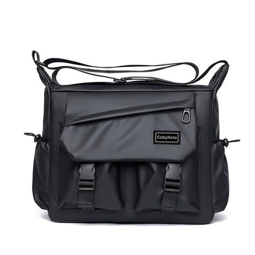 Qiaran [marca alemana] bolso cruzado moda moda de trabajo para hombres y mujeres bolso casual de gran capacidad bolso de cartero personalizado bolso de cartero negro