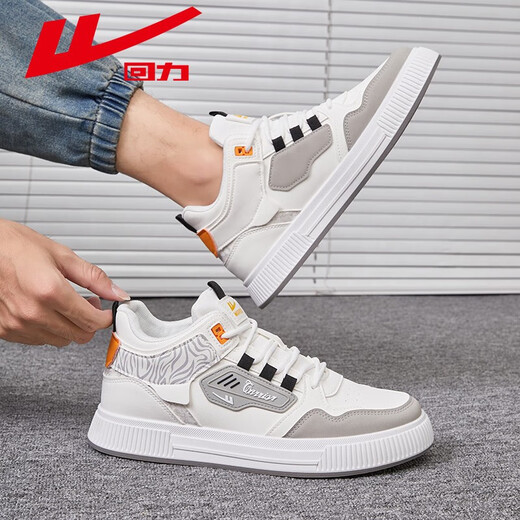 Huili high-top men's shoes spring and summer new men's versatile casual board shoes sports white shoes men's trendy shoes white gray 352 white gray 3524 39