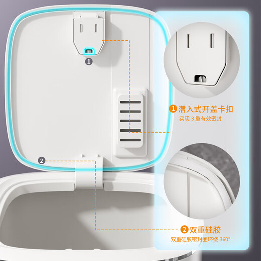 Axco food-grade special rice bucket 20 Jin Jin equals 0.5 kg. 2025 new insect-proof and moisture-proof sealed rice cylinder large capacity flour household square rice bucket 20 Jin Jin equals 0.5 kg. Free measuring cup