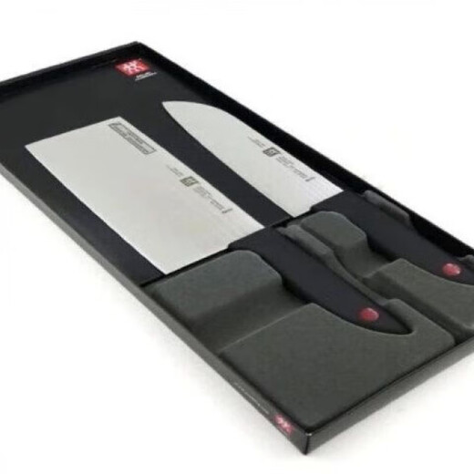 ZWILLING Couteau allemand point rouge ensemble de deux pièces couteau à fruits double ménage couteau de cuisine en acier inoxydable point rouge rouge 60 et plus