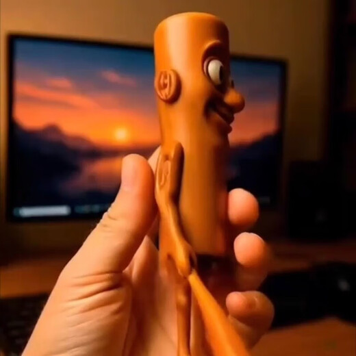 
Milexiu foreign mountain and sea martial arts figure TungTungTungSahur wooden stick man Italian brainrot creative toy TungTungTung wooden stick man (joint movable)