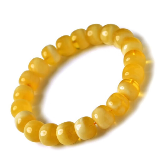 Nine-color cloud beeswax bracelet for men and women, gold twisted white nectar, old-type beads, beeswax loose beads, raw stone single bead pendant, amber beeswax bracelet, gold twisted honey bracelet, bead diameter about 8mm