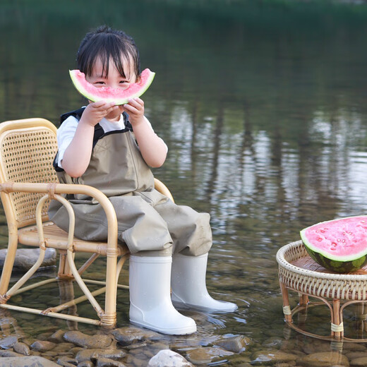 SEKOYA one-piece children's play wear wading pants, light and breathable, fishing in the sea, beaches and streams, suspenders, one-piece bottom M _Height (125-145C)