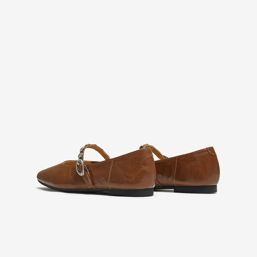 Meilleur film [ye yiqian même style] 25 automne Marizhen rétro Light Mouth Chaussures féminines BN756CQ5 Brown 37